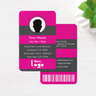 Personnaliser la carte d'identité en plastique de 