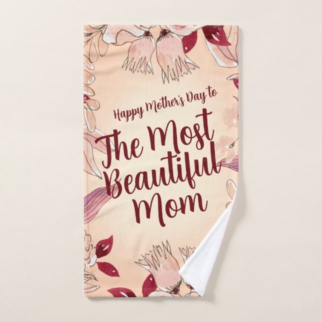 Personnaliser la plus belle maman (Serviette à main)