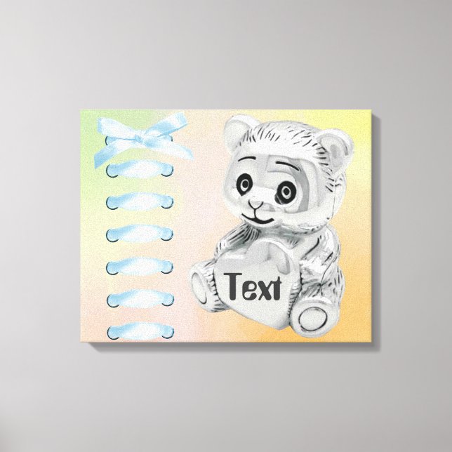 Personnaliser la toile enveloppée de mur pour bébé (Recto)