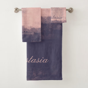 Personnaliser l'art Style Abstrait Pink Navy Blue