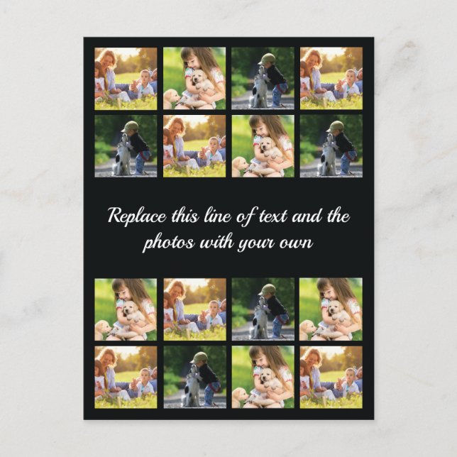 Personnaliser le collage photo et le faire-part te (Devant)