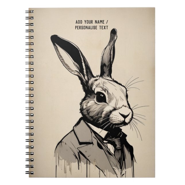 PERSONNALISER : Le Gentleman lapin | Carnet (Devant)