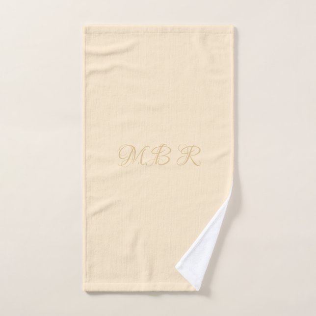 Personnaliser le Monogramme Or fantaisie, Crème (Serviette à main)