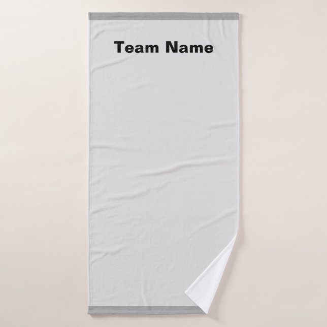 Personnaliser le nom de l'équipe gris pâle (Serviette de bain)