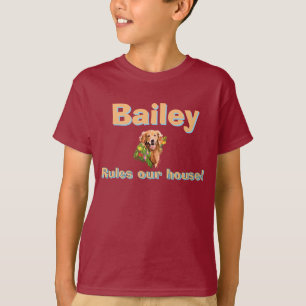 Personnaliser le nom et la photo du chien T-Shirt