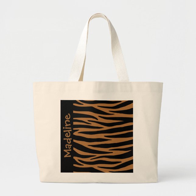 Personnaliser le Sac fourre-tout Brown Zebra Strip (Devant)