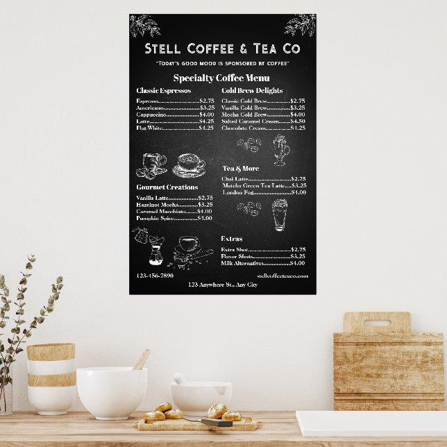 Personnaliser le tableau d'affichage des prix du m (Cuisine)