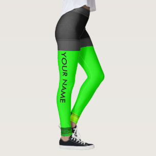 Personnaliser Leggings Neon Green Running Pants