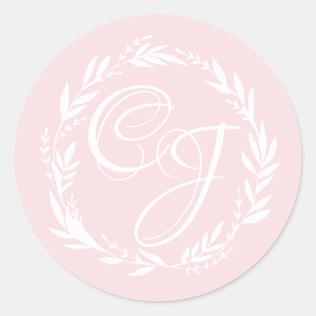 Personnaliser les Stickers Mariage Monogram White  (Devant)