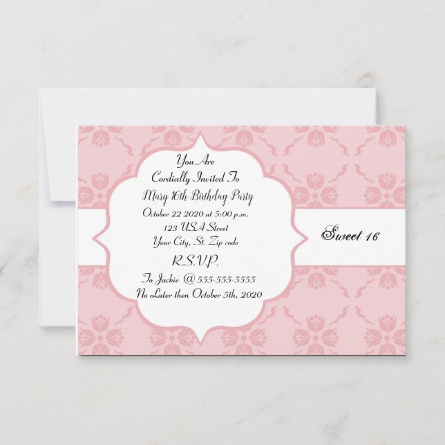 Personnaliser l'invitation d'anniversaire (Devant)