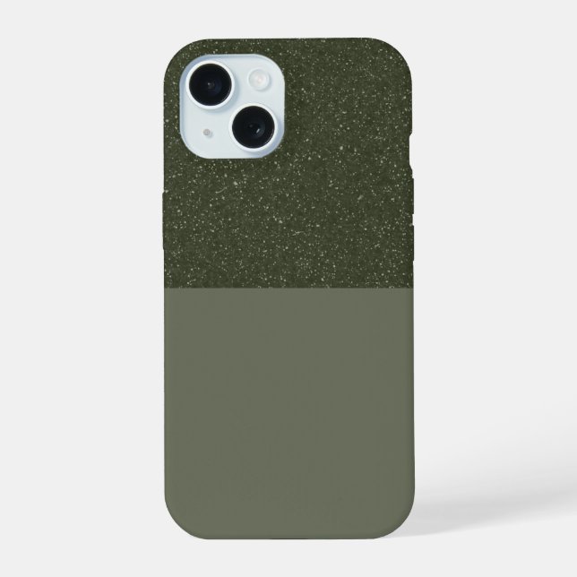 Personnaliser Moss Green Noise iPhone 15 Coque (Verso)