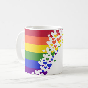 Personnaliser Mugs - Coeurs Drapeaux LGBT