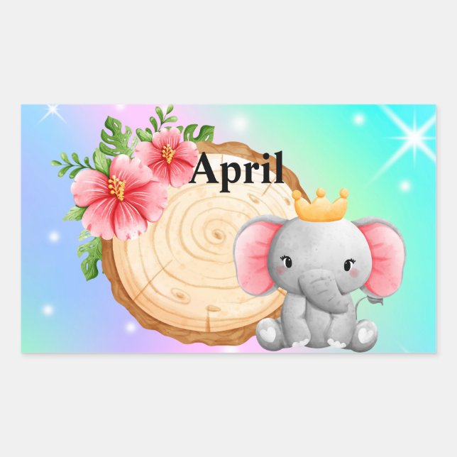 Personnaliser Nom Eléphant autocollant (Devant)