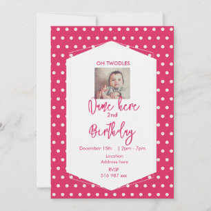 Personnaliser oh twodles invitation anniversaire