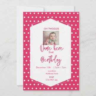 Personnaliser oh twodles invitation anniversaire