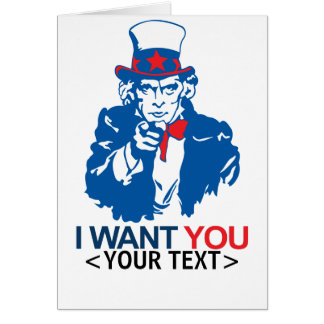PERSONNALISER ONCLE SAM VEUT VOUS, <YOUR TEXT>