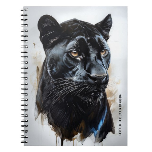 PERSONNALISER : Panthère noire | Journal carnet (Devant)