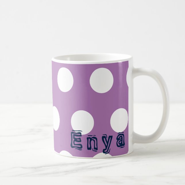 Personnaliser par nom Polka Mug (Droite)