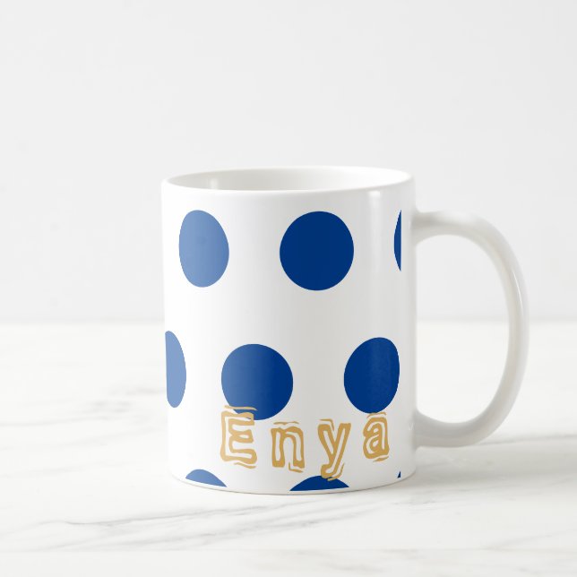 Personnaliser par nom Polka Mug (Droite)