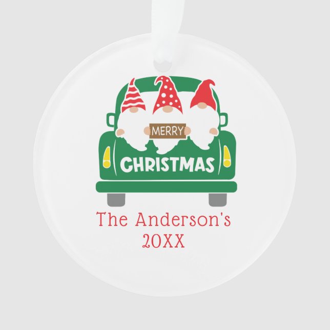 Personnaliser Photo Noël Gnomes Camion Noël (devant)