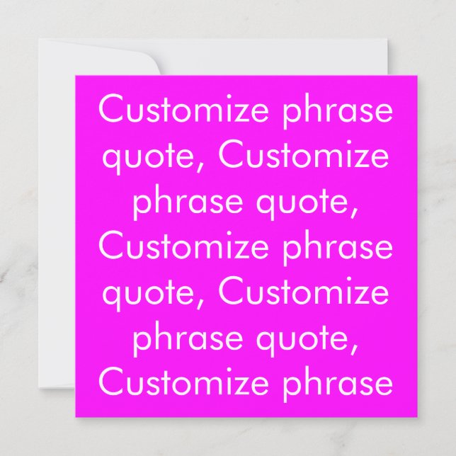 Personnaliser phrase citation, carte blanche magen (Devant)