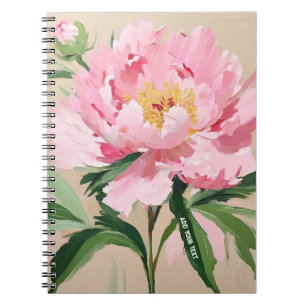 PERSONNALISER : Pivoine rose unique Journal de n