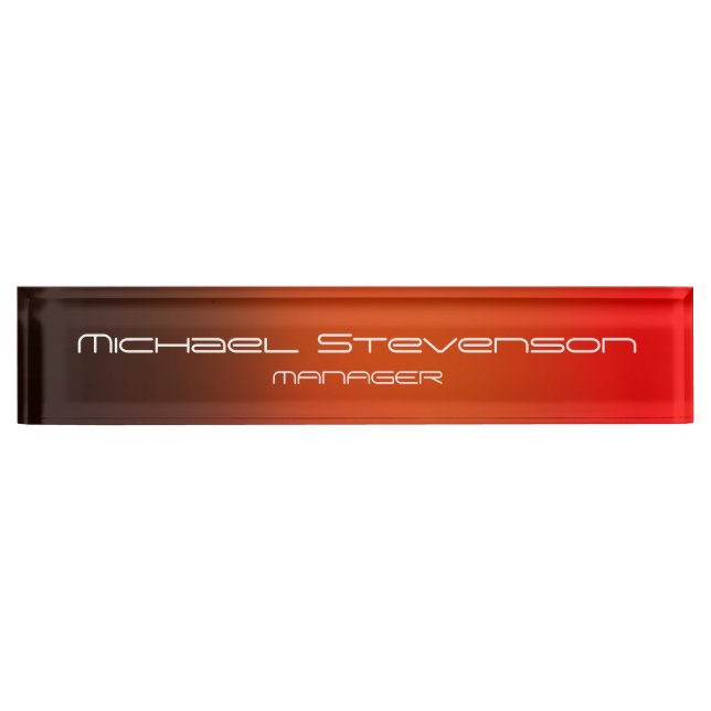 Personnaliser Professional Modern Desk Plaque sign (Devant)