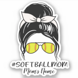 Personnaliser Softball Mom Sticker