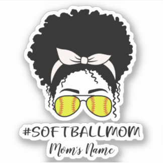 Personnaliser Softball Mom Sticker