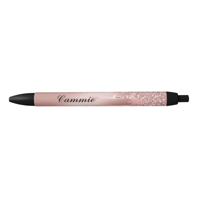 Personnaliser stylo à encre - Rose Parties scintil (Devant)