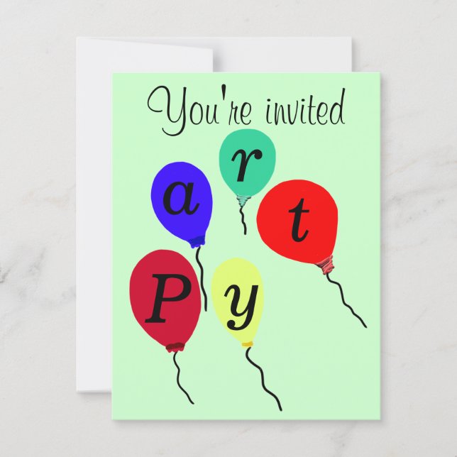 Personnaliser sur les invitations pour les ballons (Devant)
