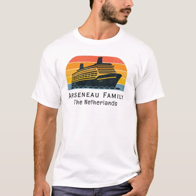 PERSONNALISER T-Shirt Coucher de soleil de croisiè (Devant)