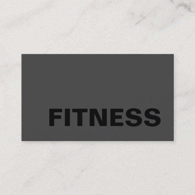 Personnaliser Tendance Grey Fitness Carte de visit (Devant)