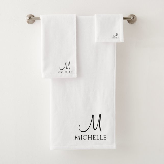 Personnaliser Typographie Monogramme Nom Noir Blan (En situation)