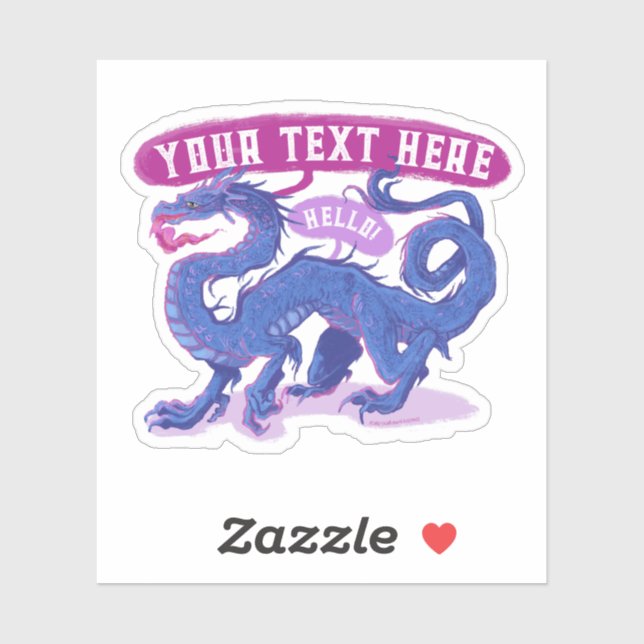 Personnaliser Un Sticker Dragon Grand Cadeau (Feuille)