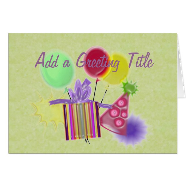 Personnaliser une carte d'anniversaire (Devant horizontal)