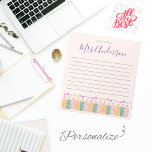 Personnaliser Une Note Du Bloc-Notes De L'Enseigna<br><div class="desc">Custom A Note From Cute Crayon Teacher Notepad - un design chic et coloré parfait pour les cadeaux d'appréciation des enseignants. Doté d'illustrations de crayon aquarelle dans un style boho moderne, ce bloc-notes ajoute une touche ludique à n'importe quel jardin d'enfants ou salle de classe élémentaire. Idéal pour les enseignants...</div>