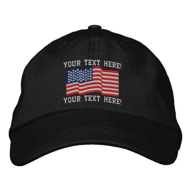 Personnaliser USA Stars'n Stripes Casquette brodé (Devant)