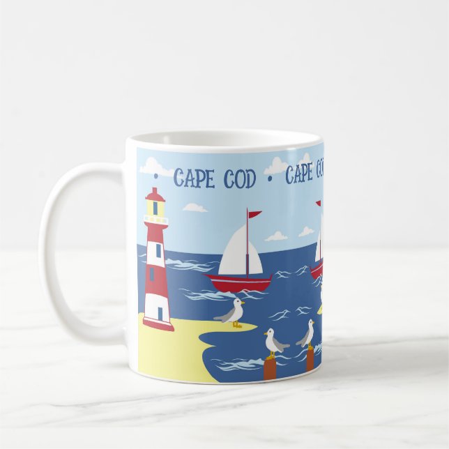 Personnaliser Vacances été Souvenir Café Mug (Gauche)
