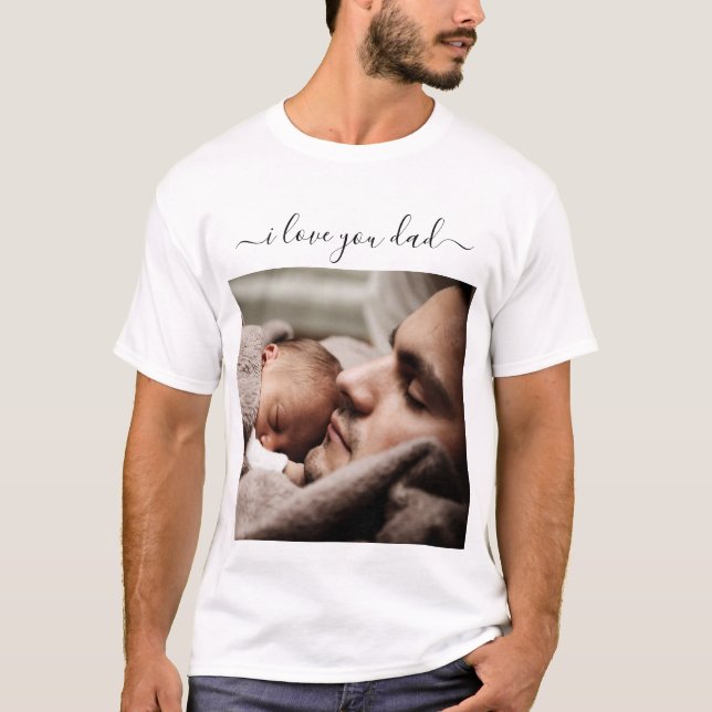 Personnaliser votre papa photo T-shirt Fête des pè (Devant)