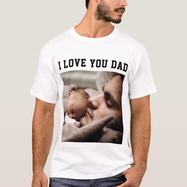 Personnaliser votre papa photo T-shirt Fête des pè (Devant)
