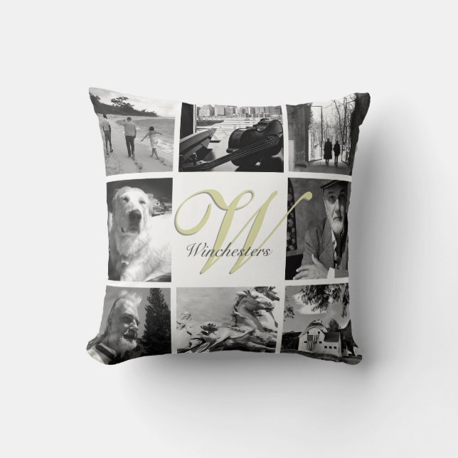 Personnalisez avec Photos et coussin Monogramme (Recto)