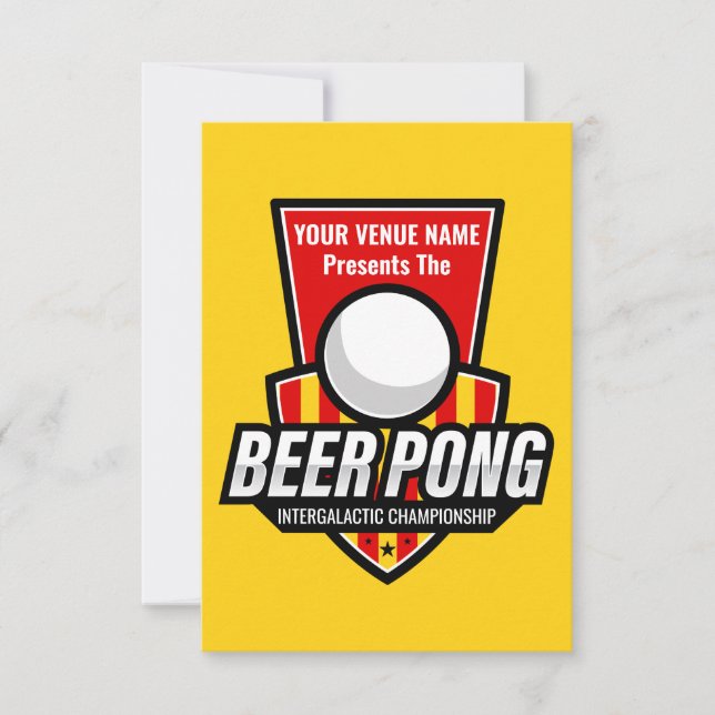 Personnalisez Ce Logo De Bière Pong (Devant)