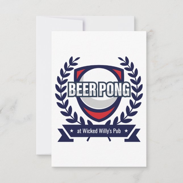 Personnalisez Ce Logo De Bière Pong (Devant)