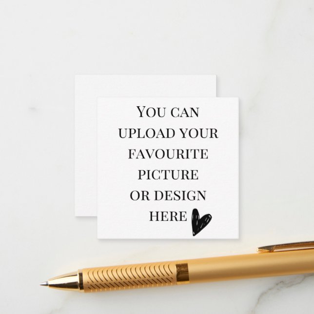 Personnalisez la carte de boîtier 2,5 po x 2,5 po  (Devant/Arrière en situation)