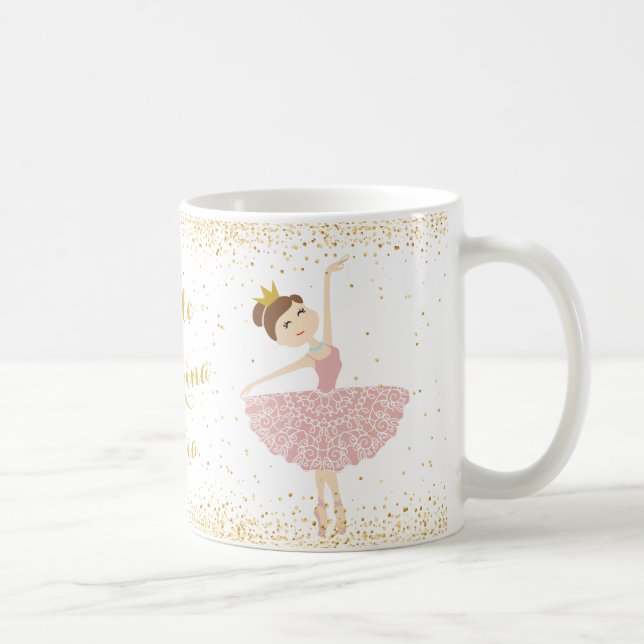 personnalisez la petite tasse de nom de ballerine (Droite)
