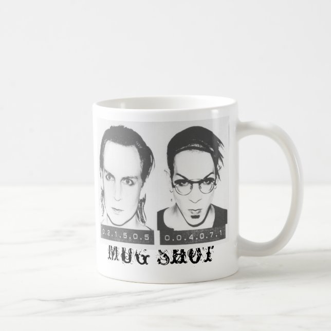 Personnalisez la tasse de café de photo de détenu (Droite)