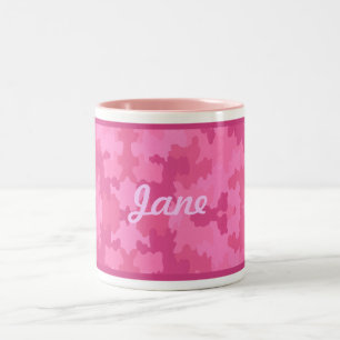 Personnalisez la tasse rose lumineuse de