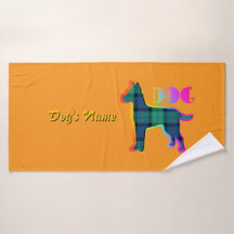 Personnalisez le logo du chien Arc-en-ciel Orange