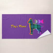 Personnalisez le logo du chien Arc-en-ciel Purple